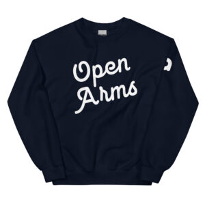 Open Arms Script Unisex Crew Sweatshirt