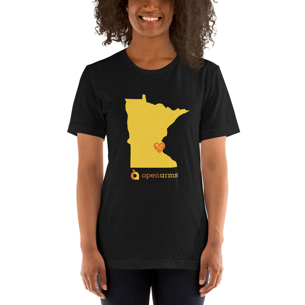 State of Minnesota Open Arms Unisex T-Shirt (Dark) - Image 2