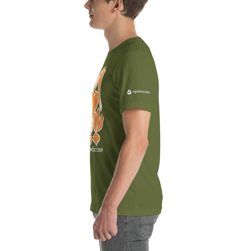 Open Arms Veggies Unisex t-shirt (Dark) - Image 14