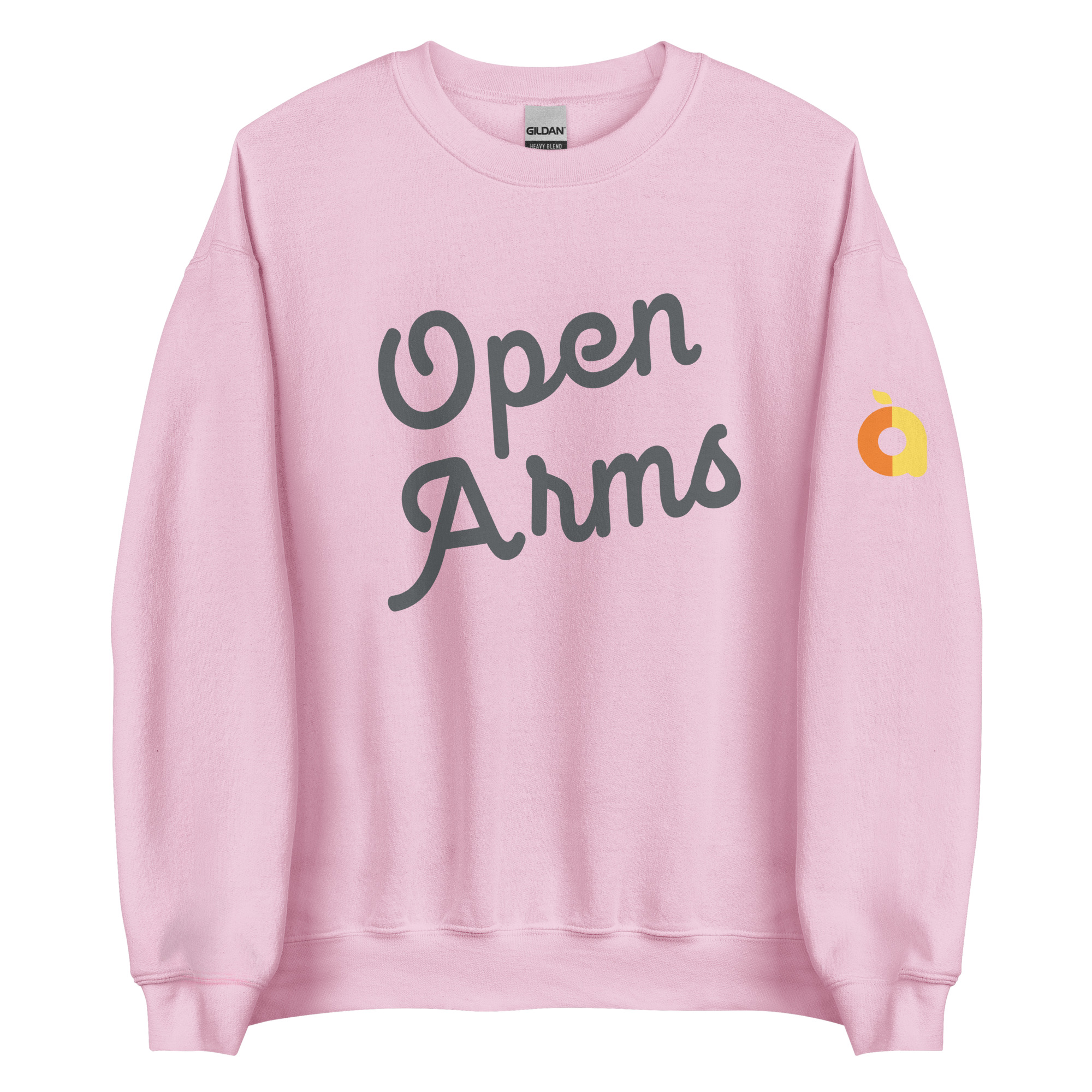 Open Arms Script Unisex Crew Sweatshirt Light - Image 6