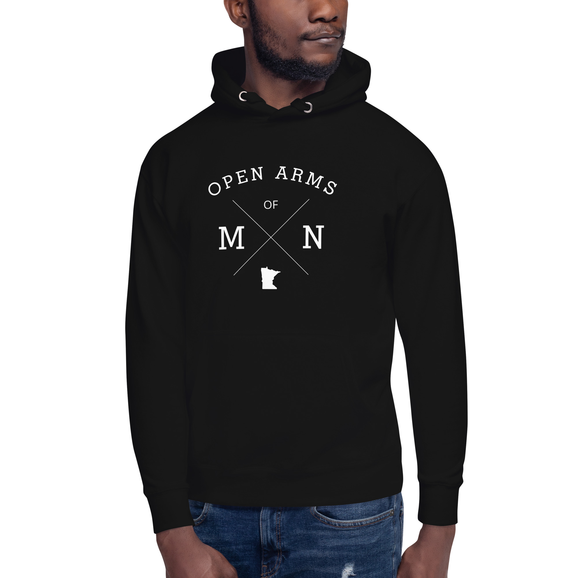 Open Arms of MN State (Dark) Unisex Hoodie - Image 2