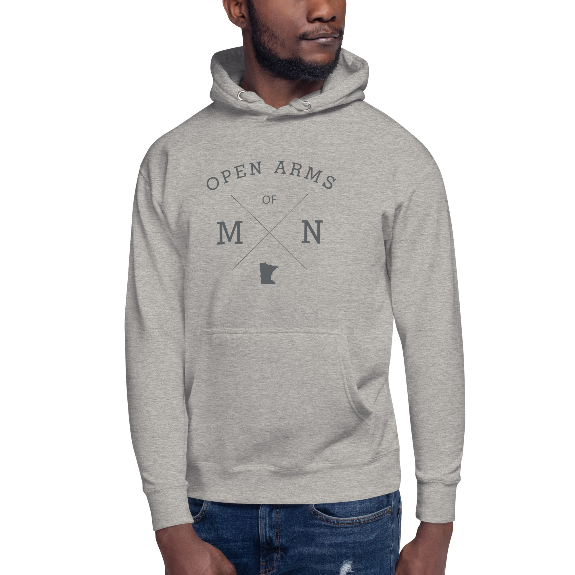 Open Arms of MN State (Light) Unisex Hoodie - Image 2