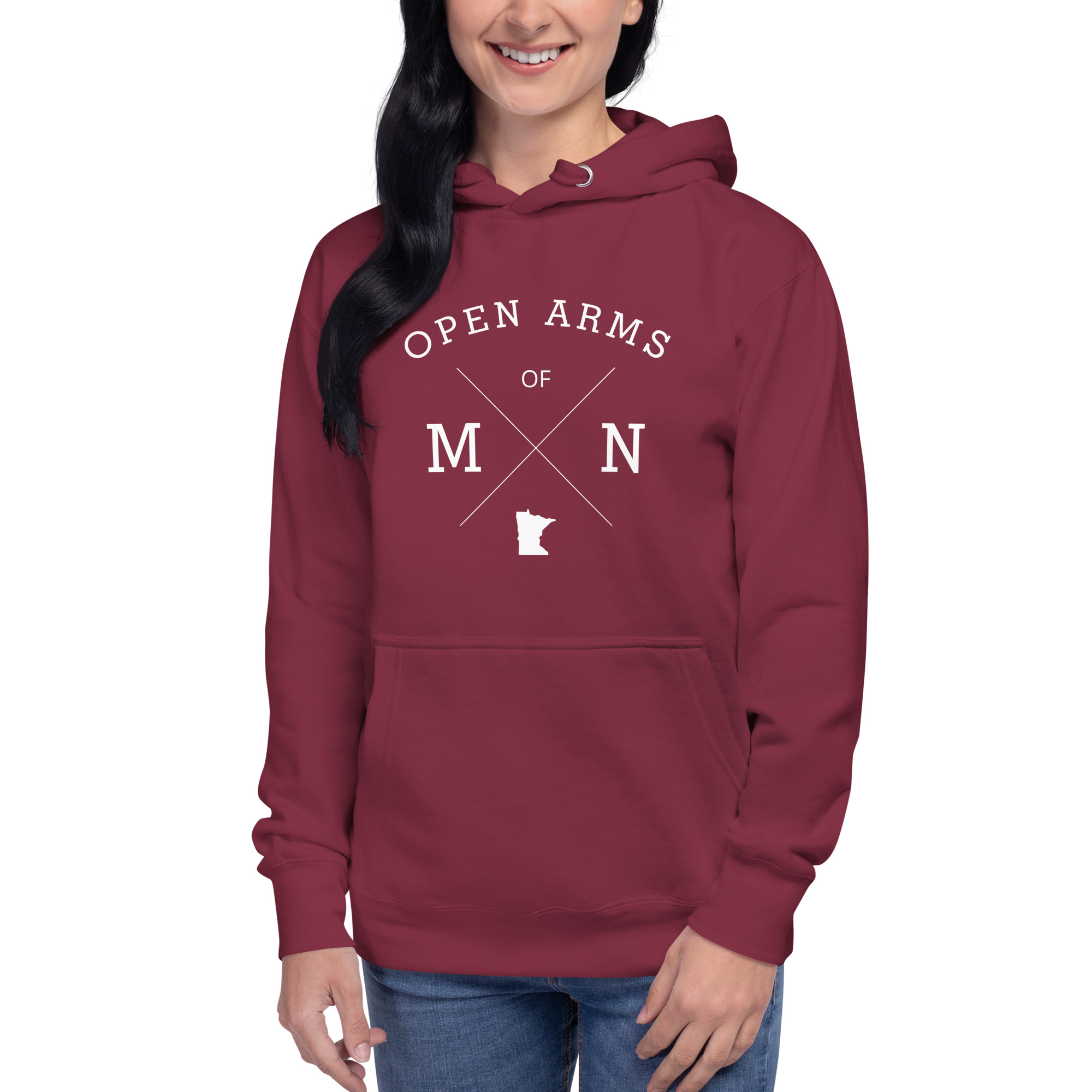 Open Arms of MN State (Dark) Unisex Hoodie - Image 3