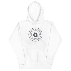Food Is Medicine Crest Unisex Hoodie Light