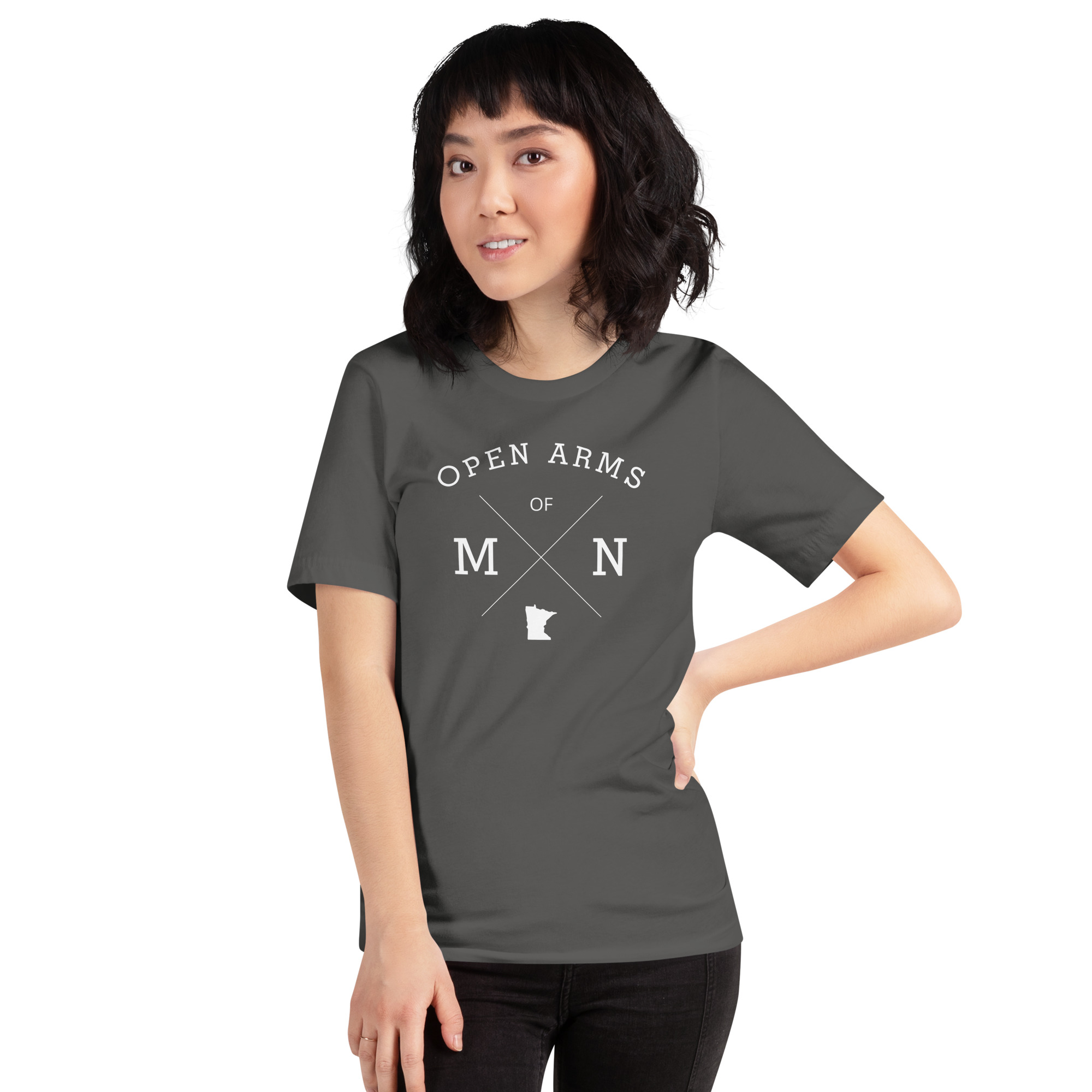 Open Arms of MN State (Dark) Unisex T-Shirt - Image 2