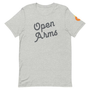 Open Arms Script Unixex T-Shirt Light