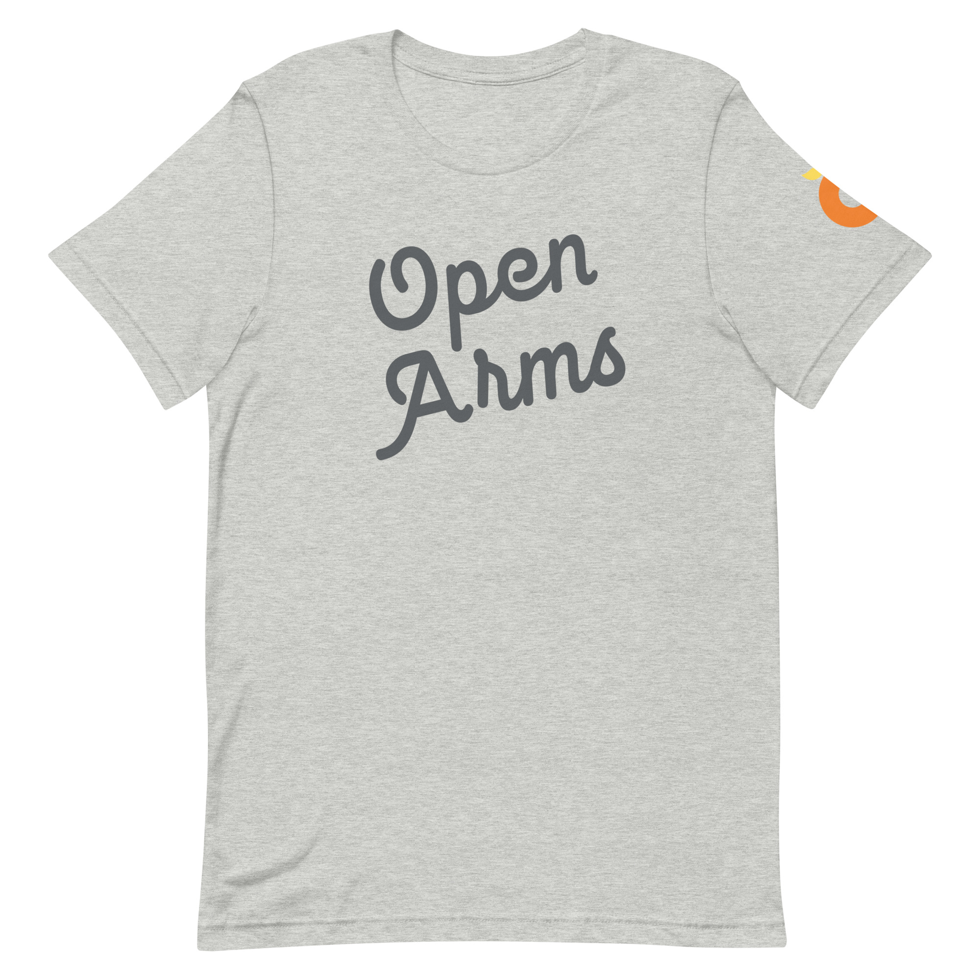 Open Arms Script Unixex T-Shirt Light