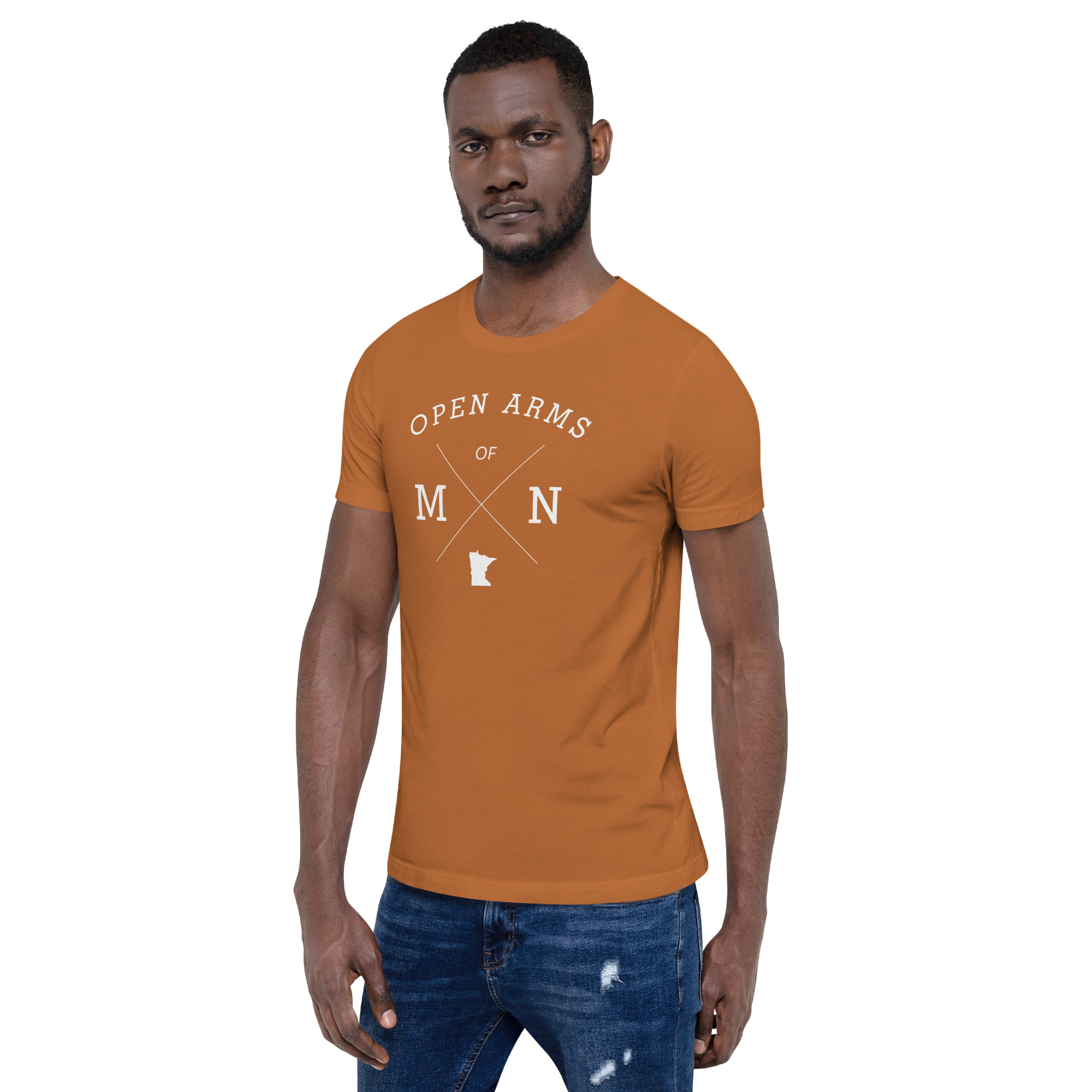 Open Arms of MN State (Dark) Unisex T-Shirt - Image 3
