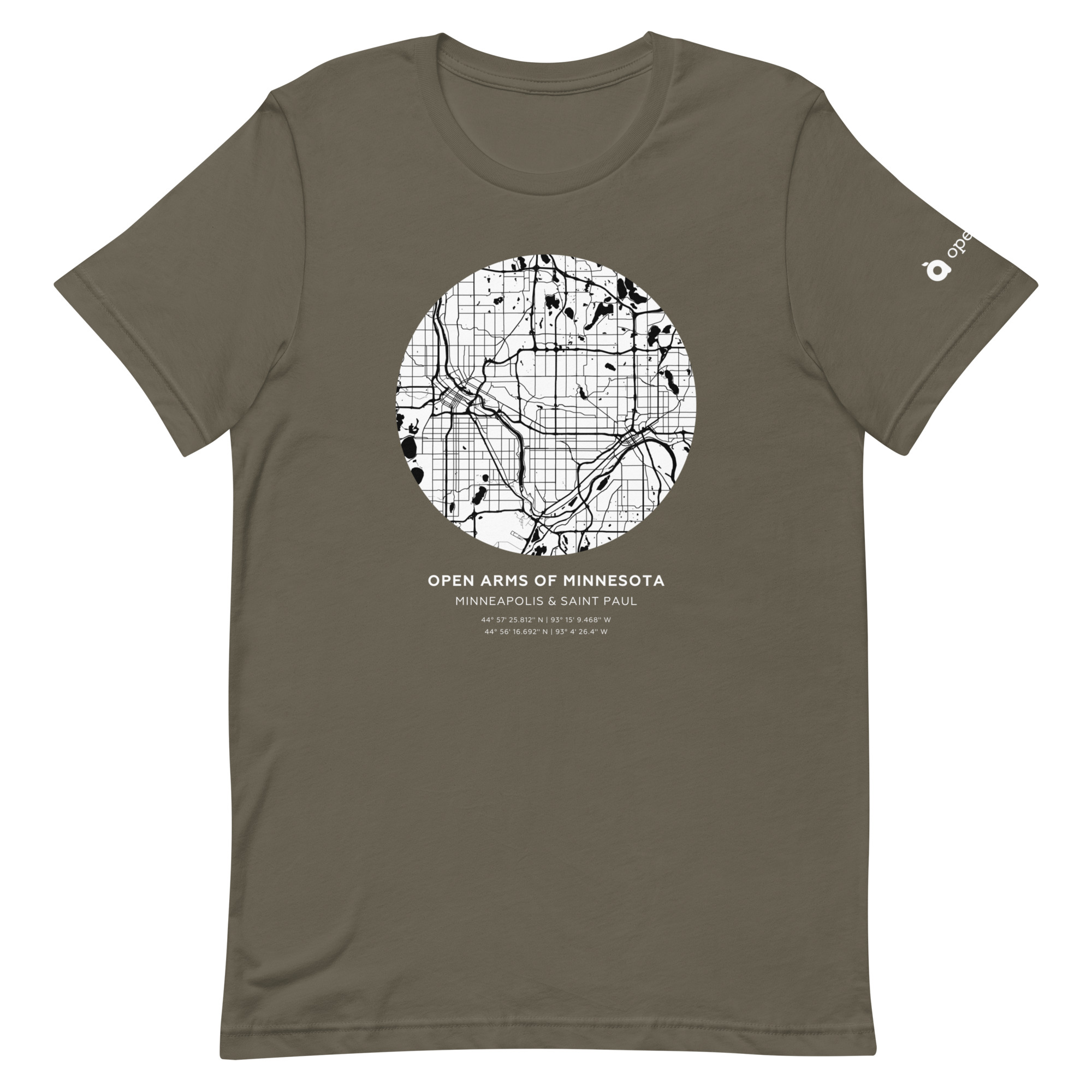 Twin Cities Map Unisex T-Shirt Dark - Image 15