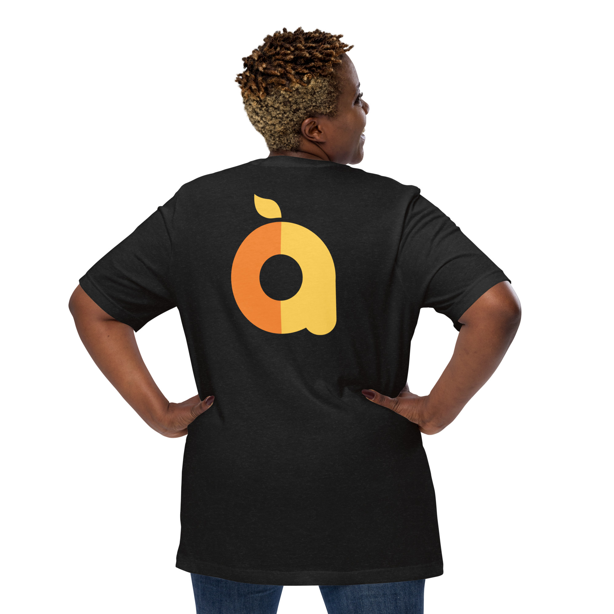 Open Arms Bold Back Unisex T-Shirt Dark - Image 5