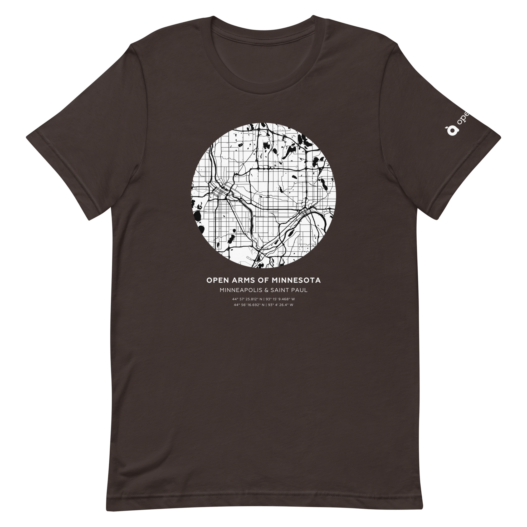 Twin Cities Map Unisex T-Shirt Dark - Image 9