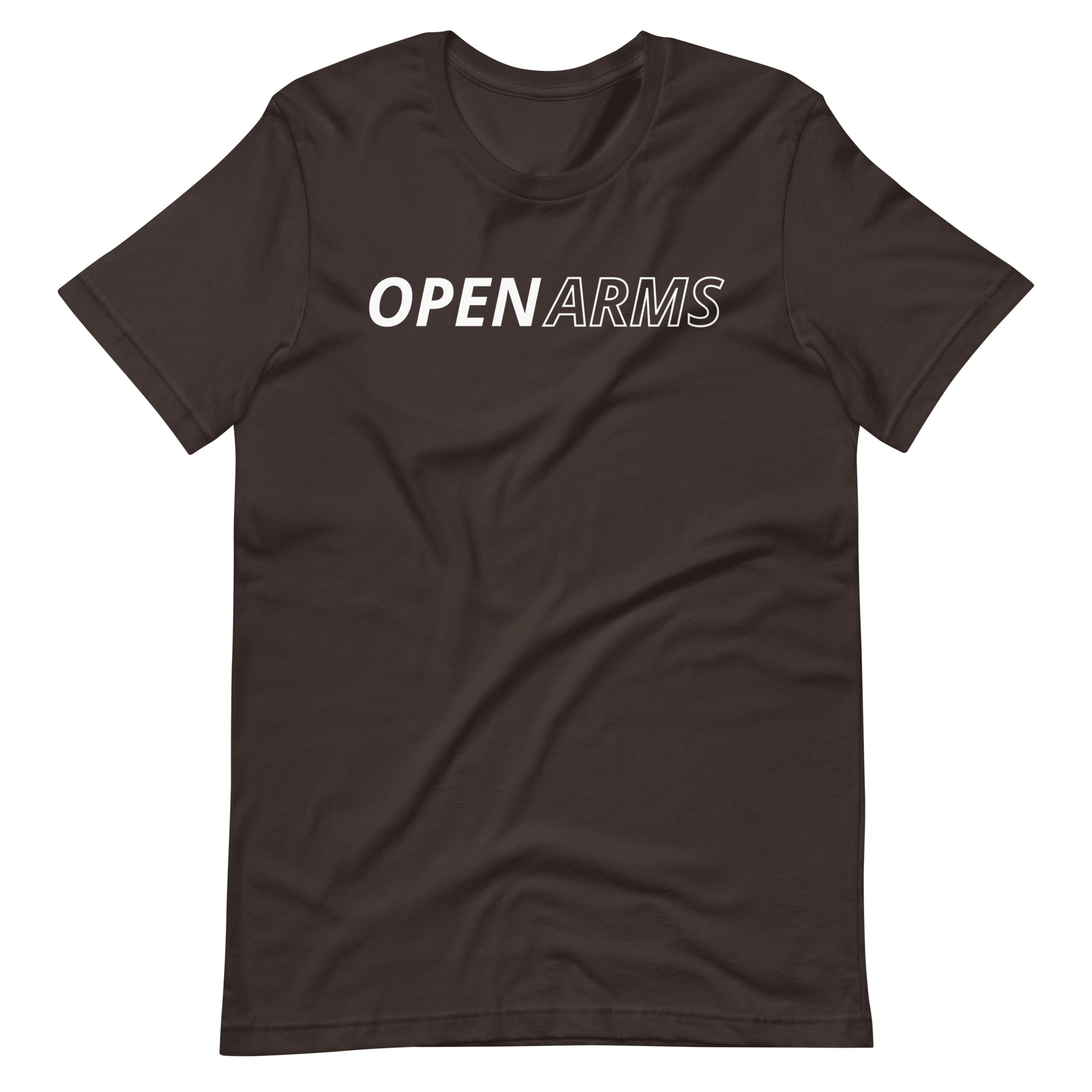Open Arms Bold Back Unisex T-Shirt Dark - Image 14