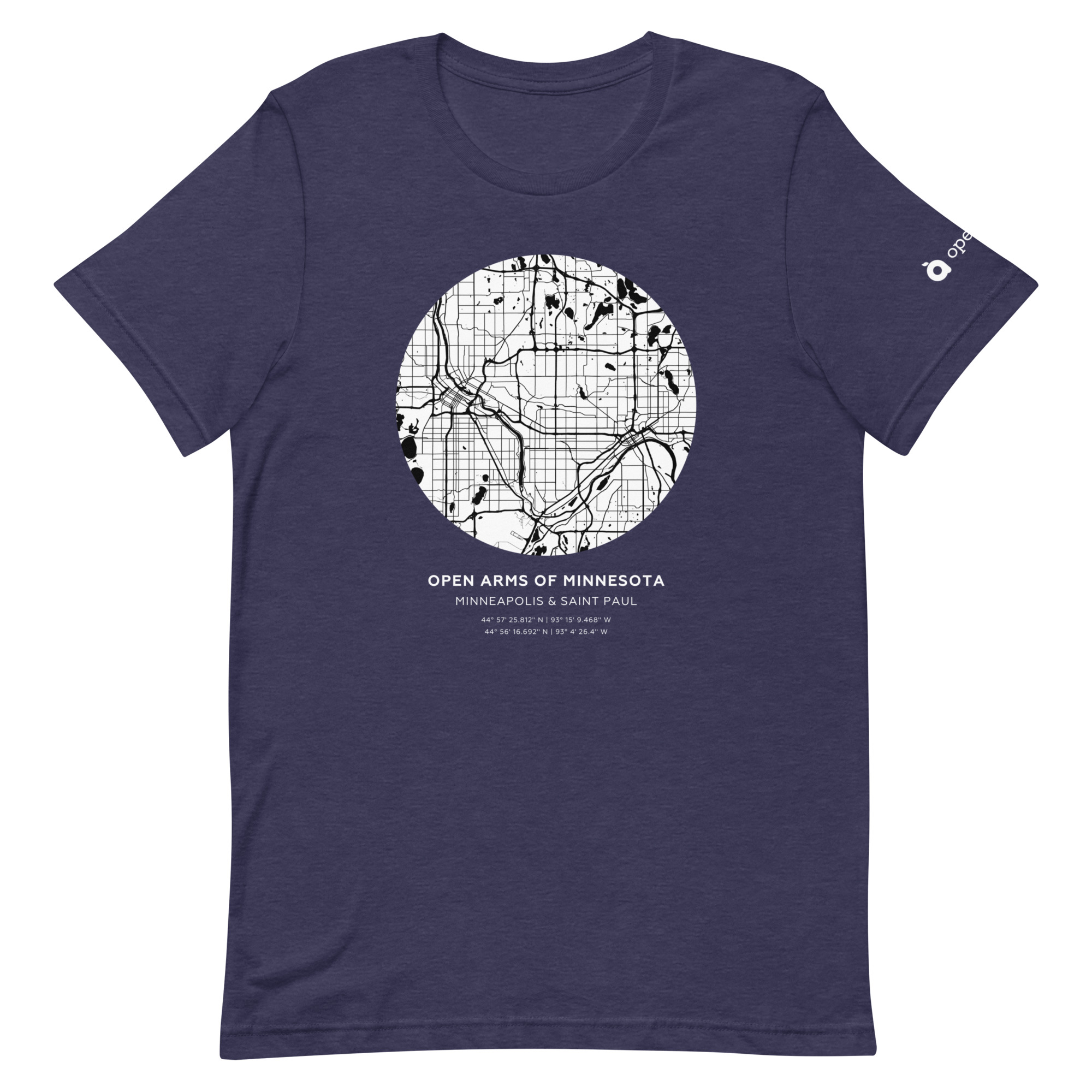 Twin Cities Map Unisex T-Shirt Dark - Image 10