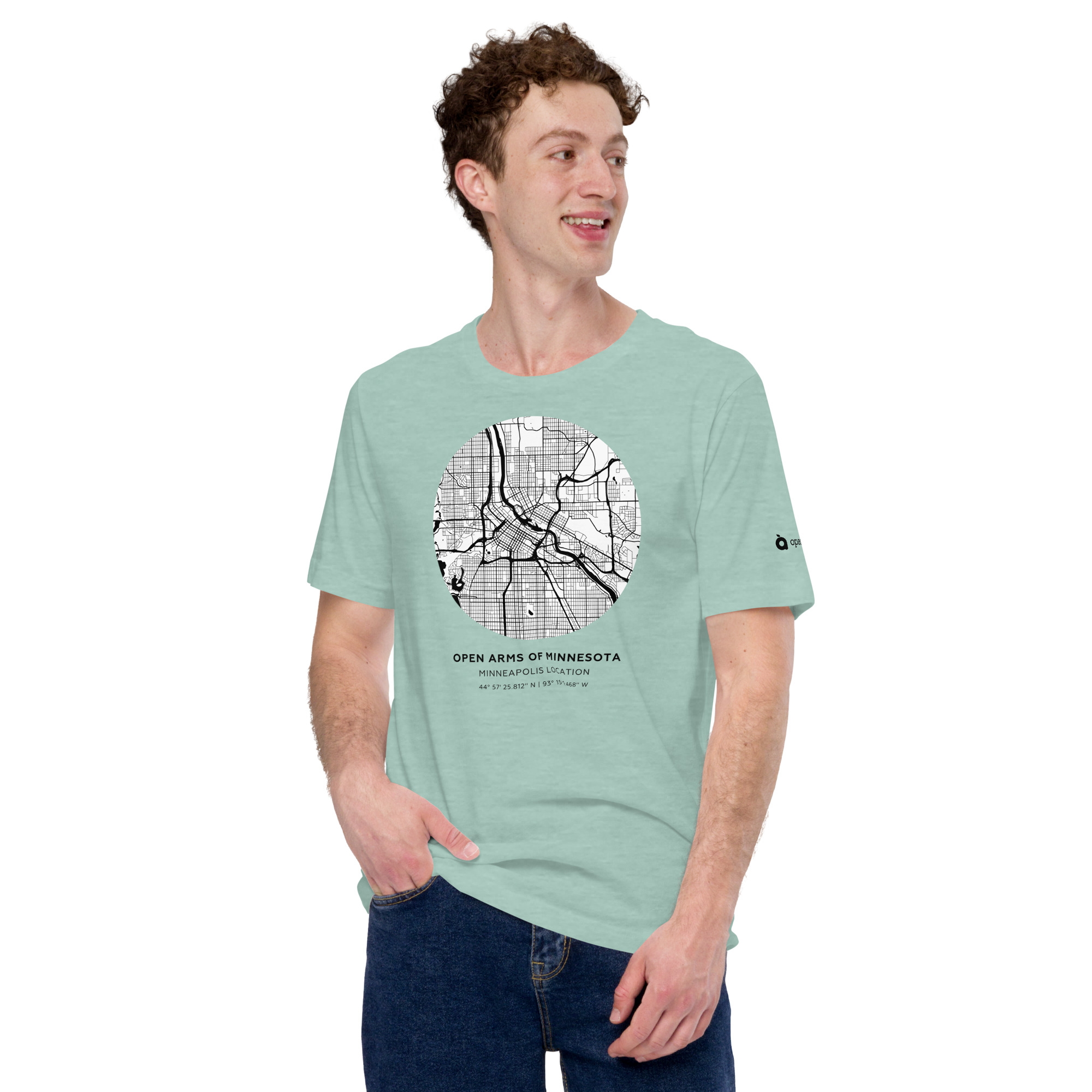 St. Paul Map Unisex T-Shirt Light - Image 3