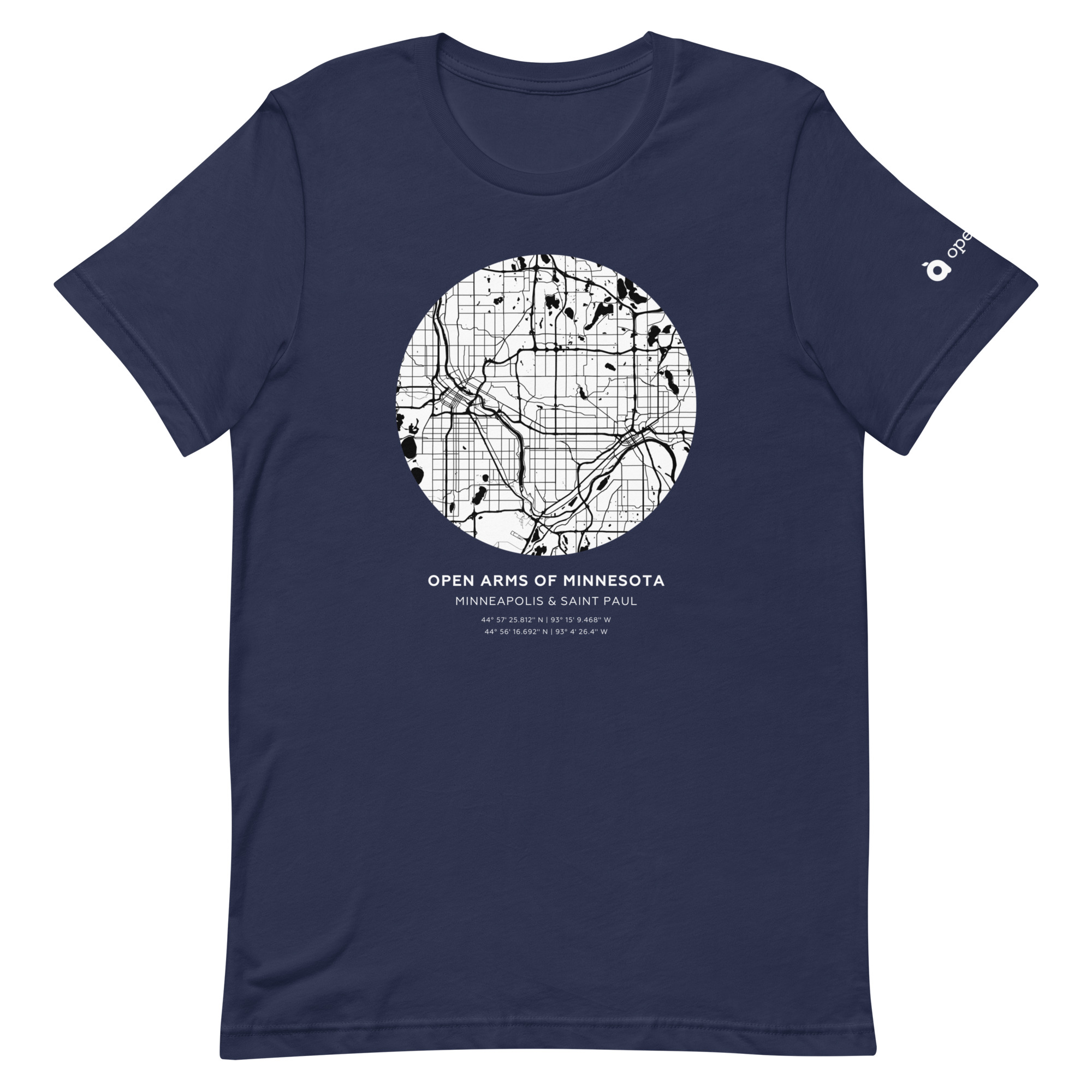 Twin Cities Map Unisex T-Shirt Dark - Image 8