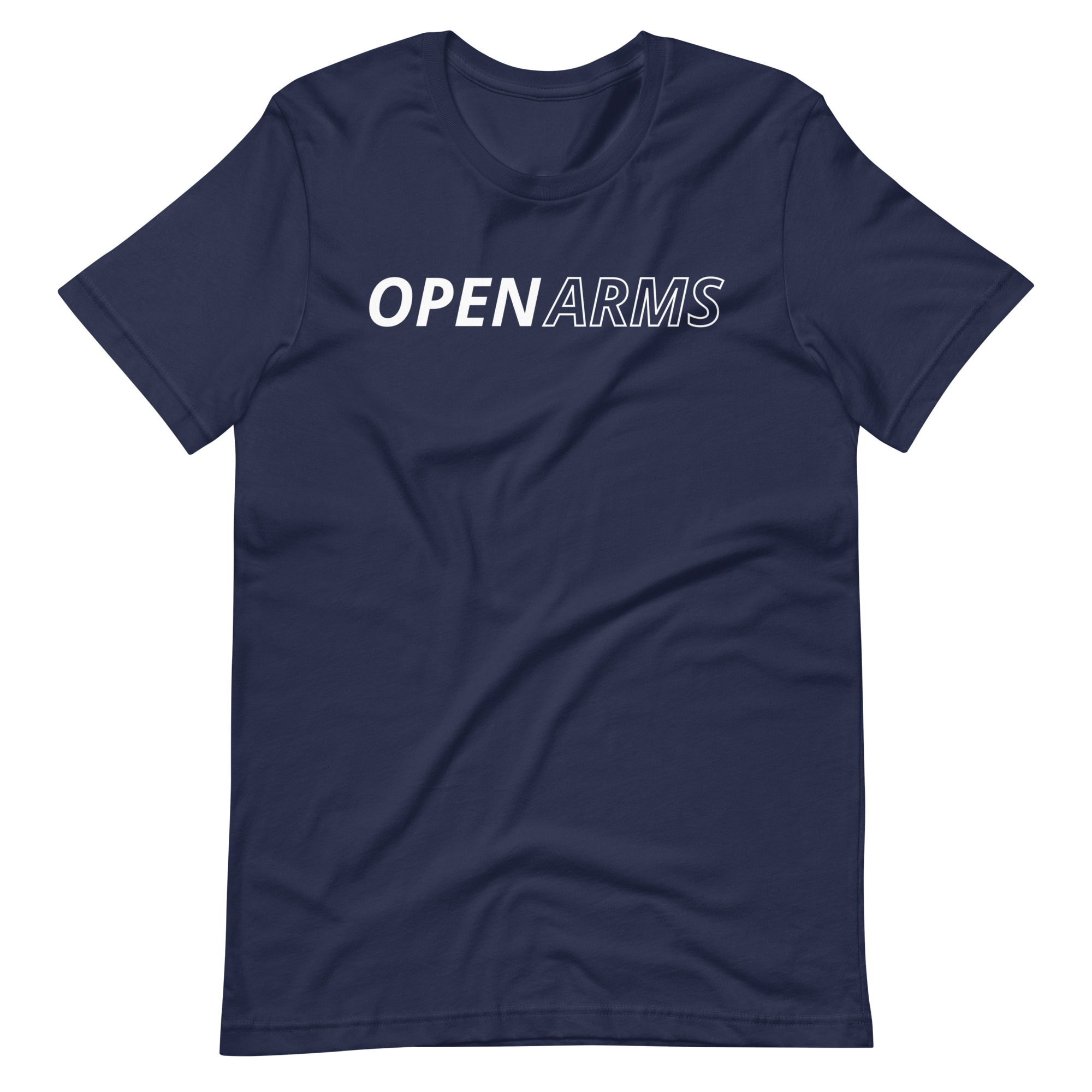 Open Arms Bold Back Unisex T-Shirt Dark - Image 12