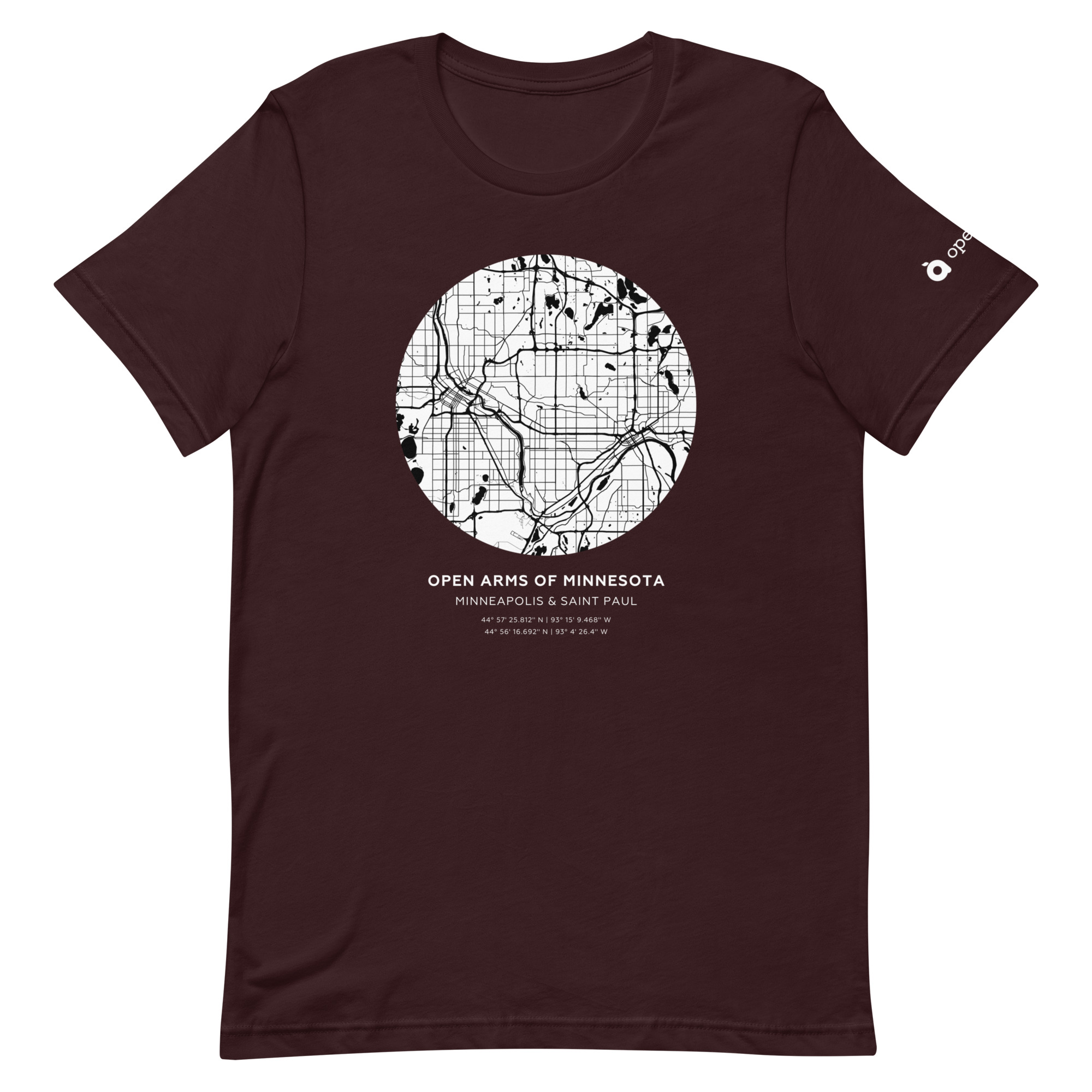 Twin Cities Map Unisex T-Shirt Dark - Image 7