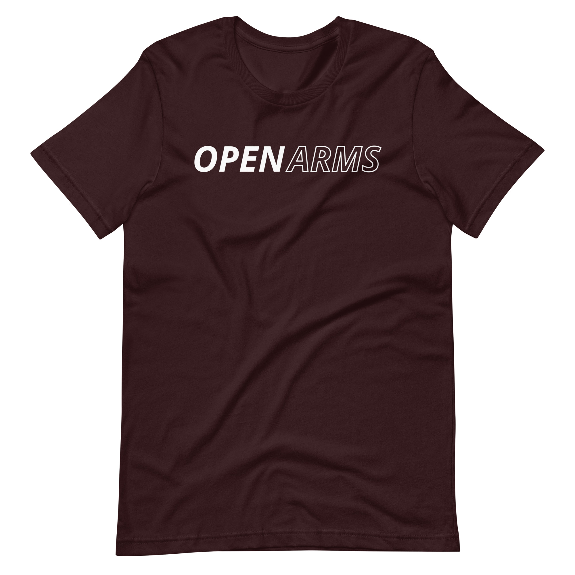 Open Arms Bold Back Unisex T-Shirt Dark - Image 10
