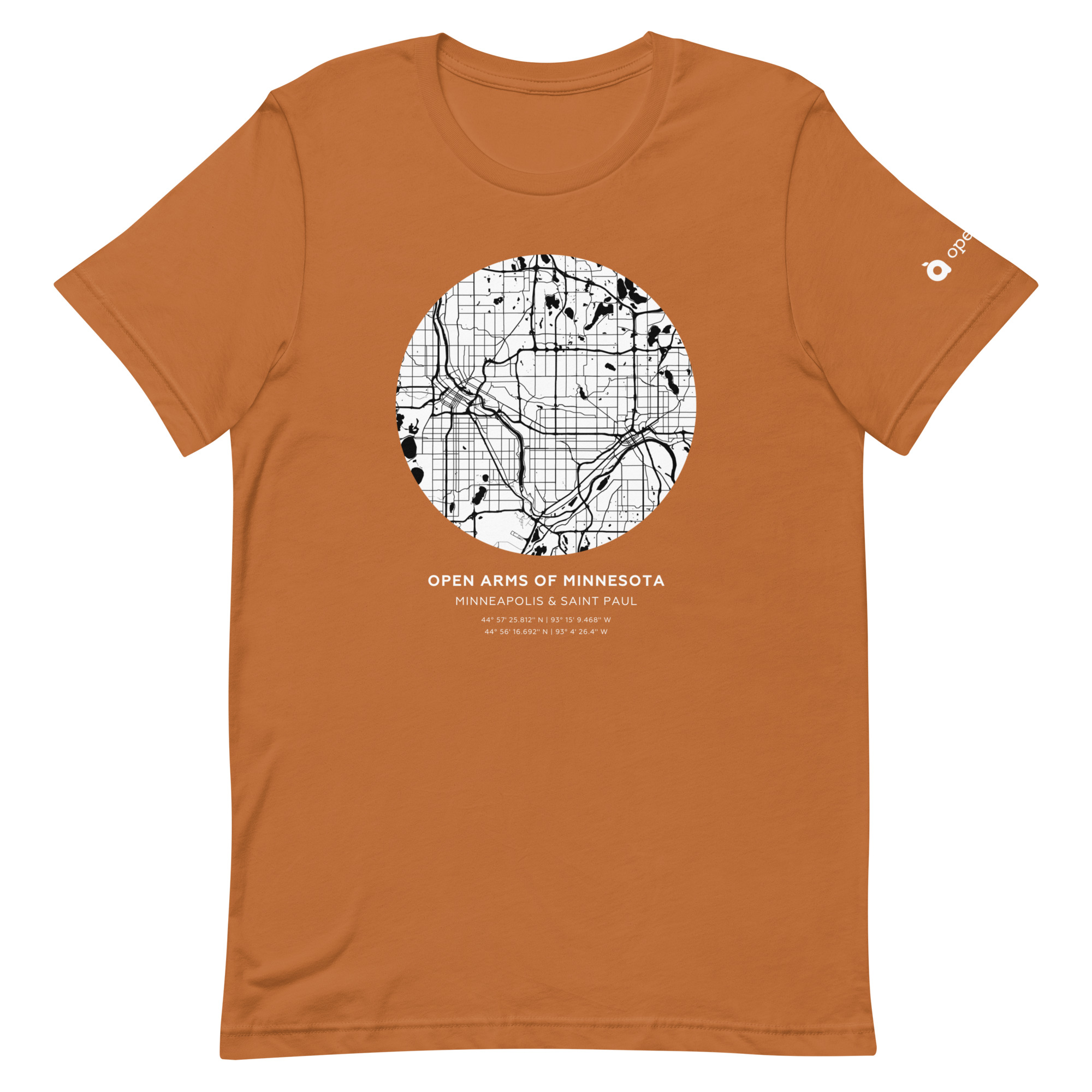 Twin Cities Map Unisex T-Shirt Dark - Image 16
