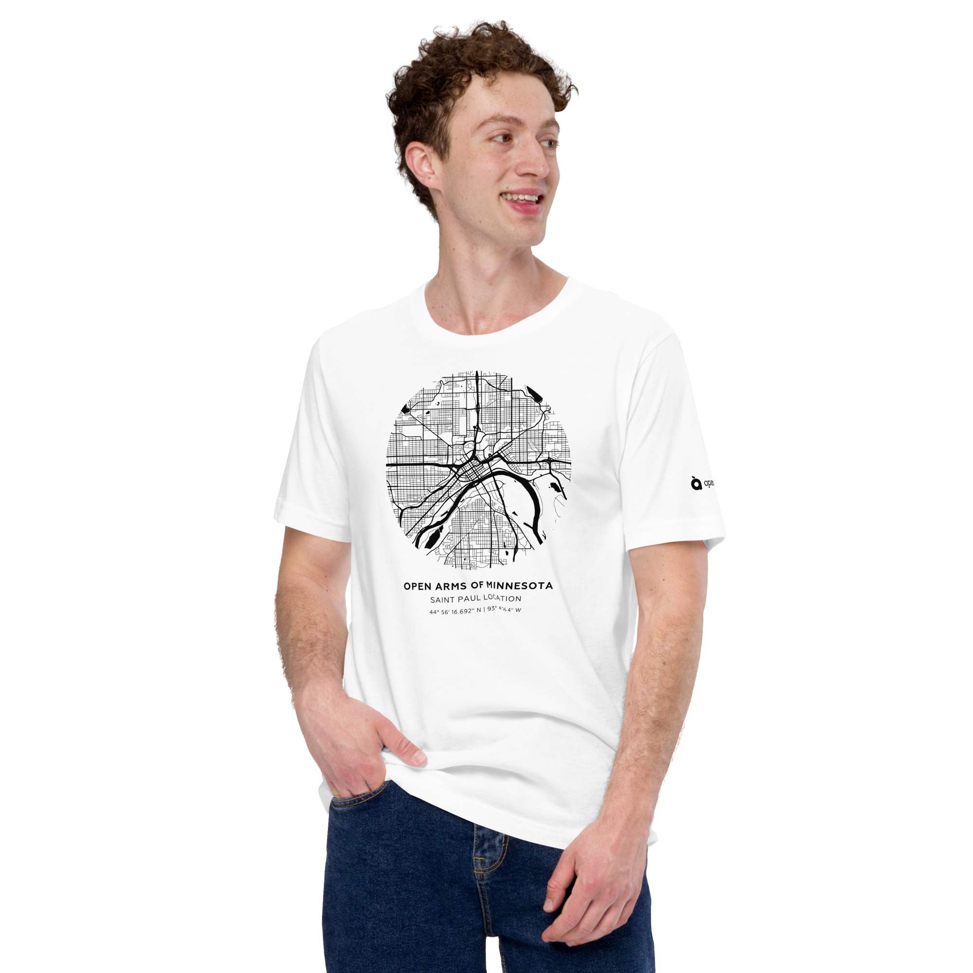 St. Paul Map Unisex T-Shirt Light - Image 2