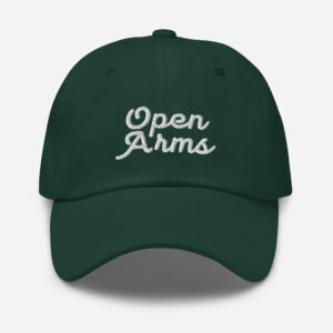 Open Arms Script Dad Hat