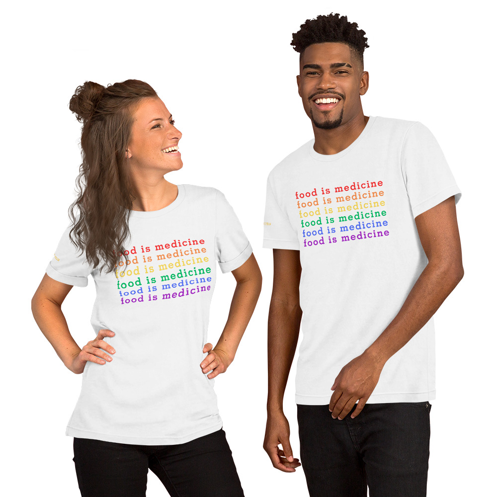 Food is Medicine Pride Unisex T-Shirt - Image 2