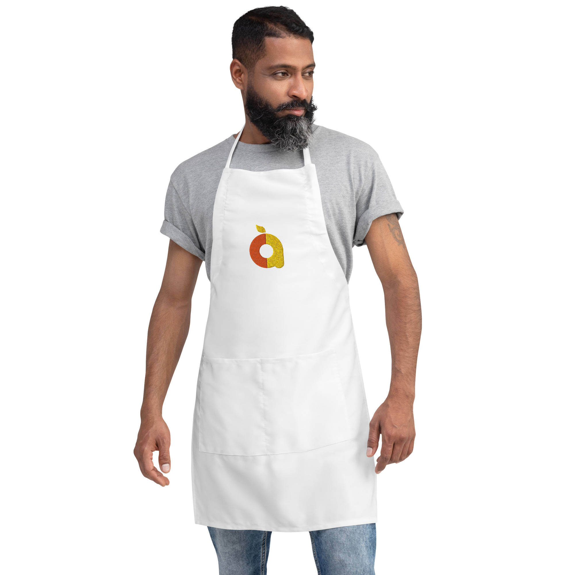 Open Arms Apple Logo Embroidered Apron - Image 3