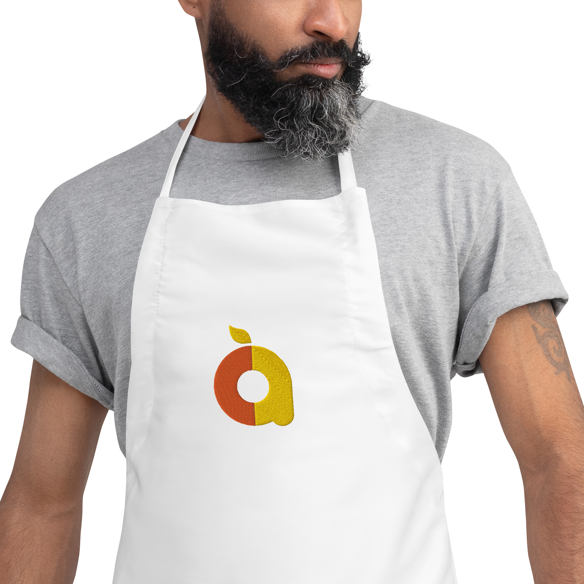 Open Arms Apple Logo Embroidered Apron - Image 4