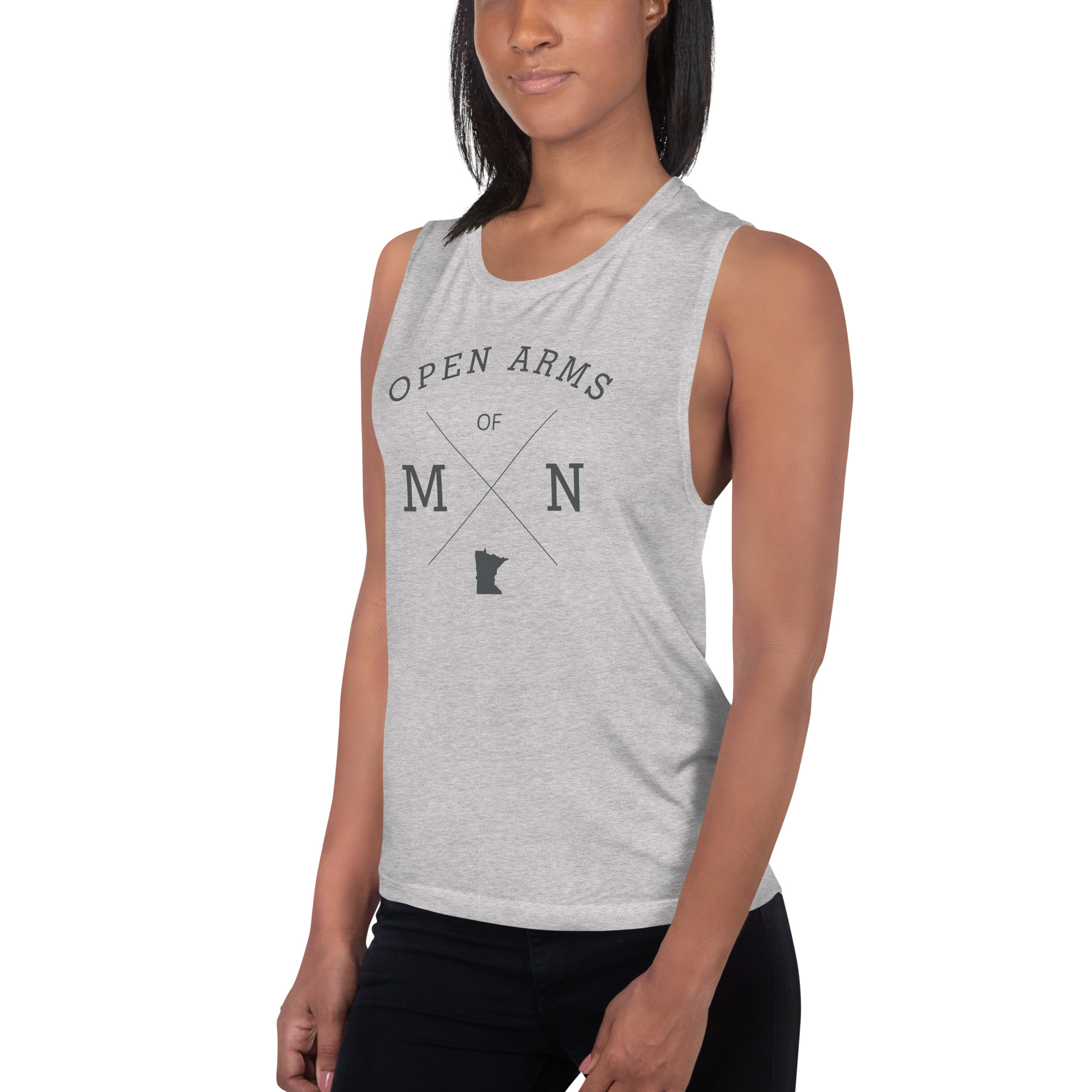 Women's Open Arms XMN Muscle Tank - Image 6