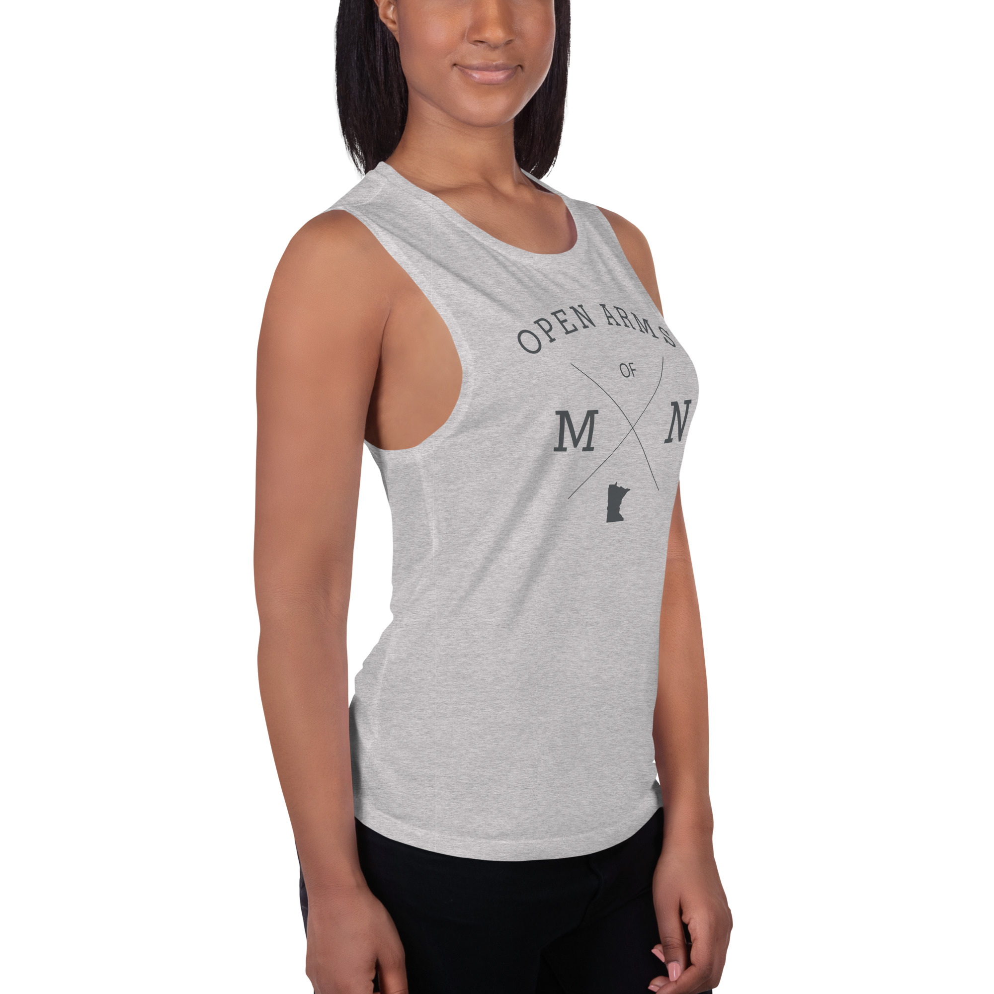 Women's Open Arms XMN Muscle Tank - Image 5