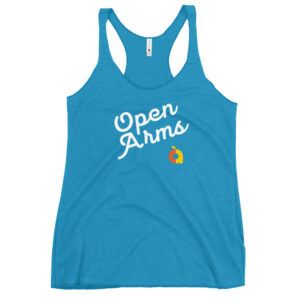 Women's Open Arms Script Racerback Tank