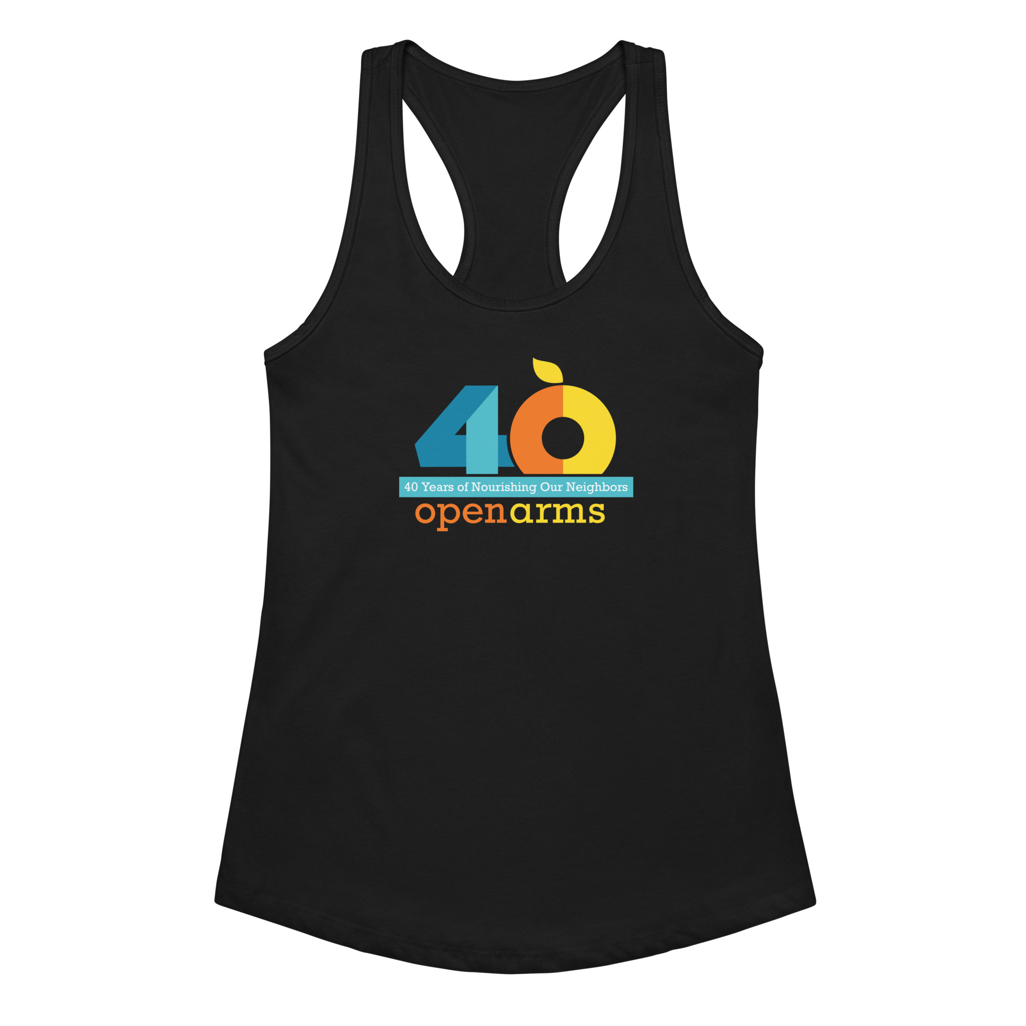 Women’s 40th Anniversary Fitted Racerback Tank Top - Image 5