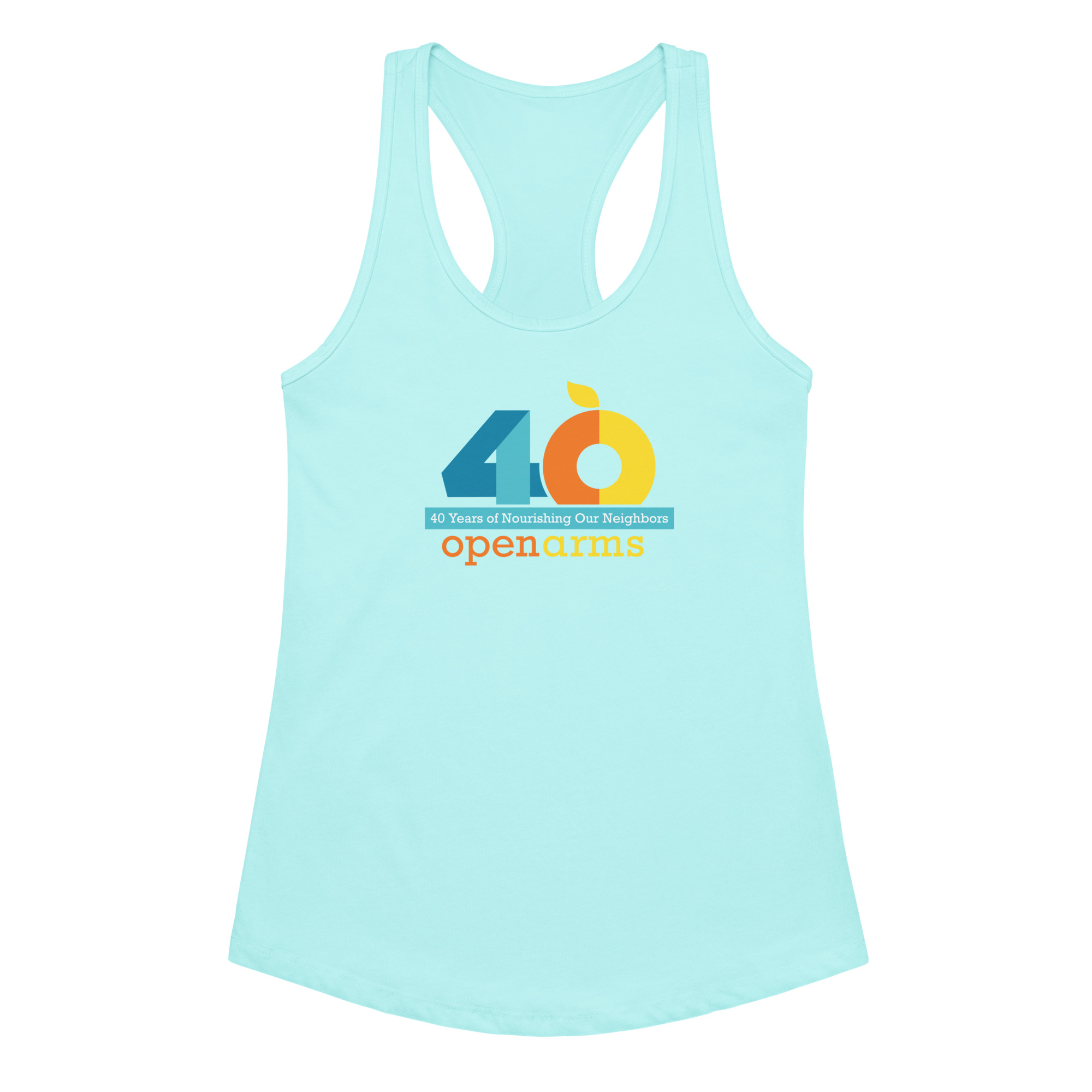 Women’s 40th Anniversary Fitted Racerback Tank Top