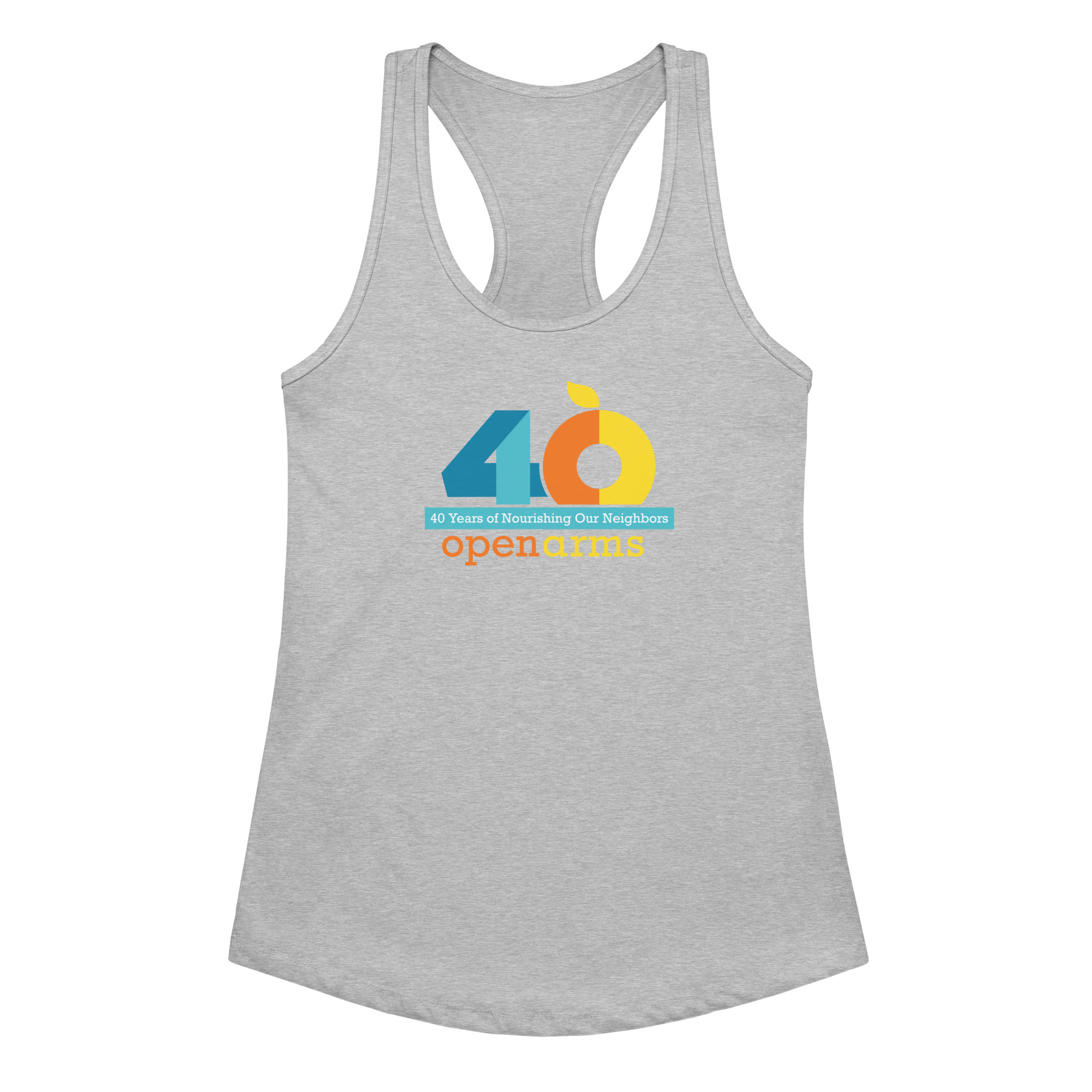 Women’s 40th Anniversary Fitted Racerback Tank Top - Image 7