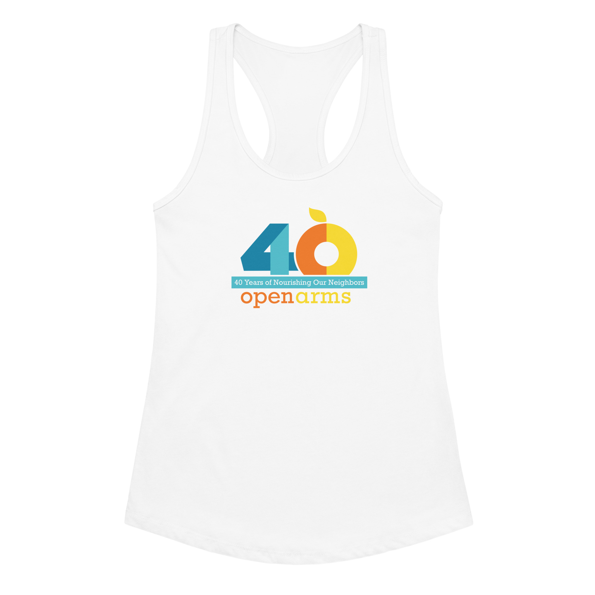 Women’s 40th Anniversary Fitted Racerback Tank Top - Image 11
